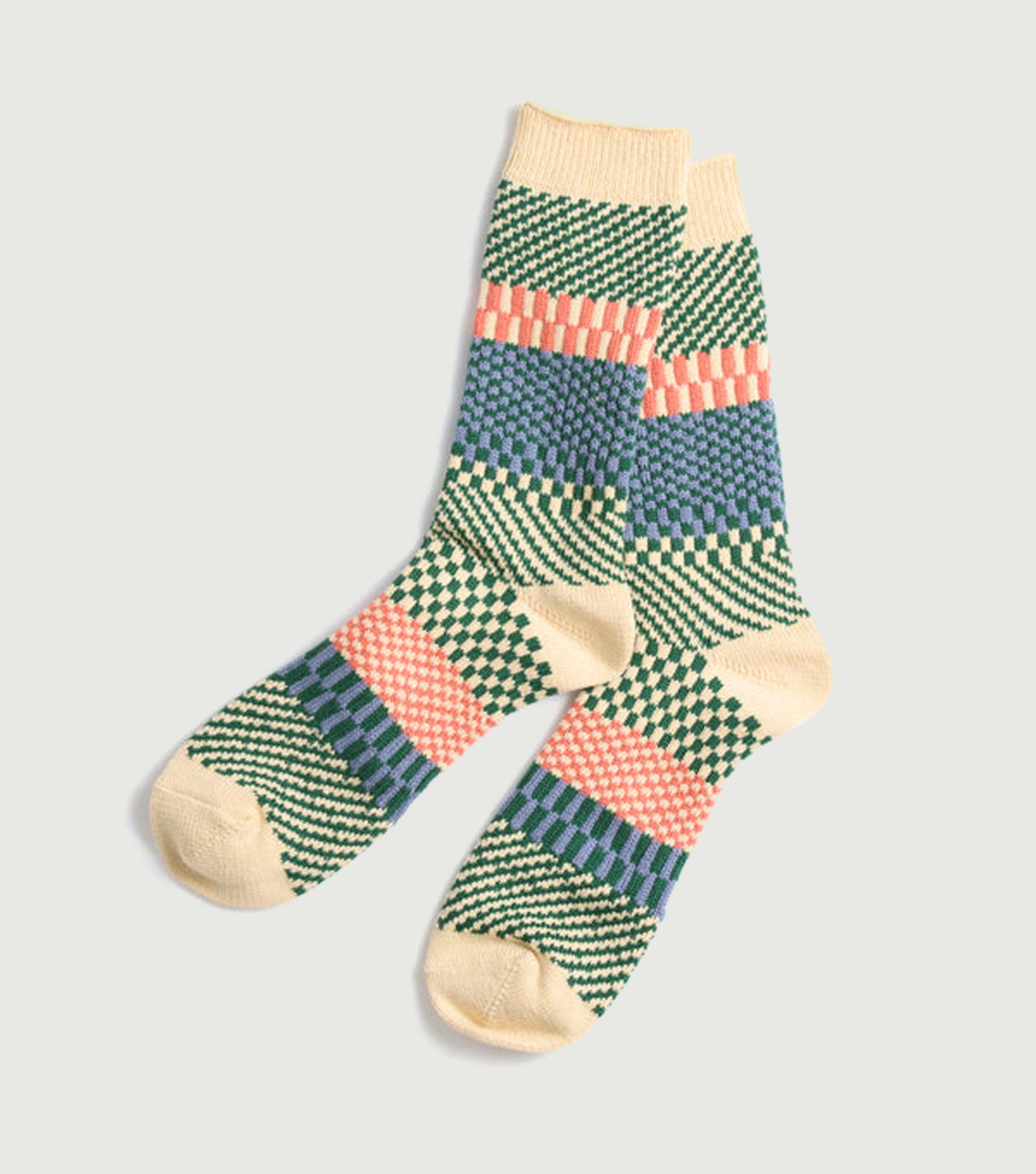 Check & Step Socks Green - Rototo