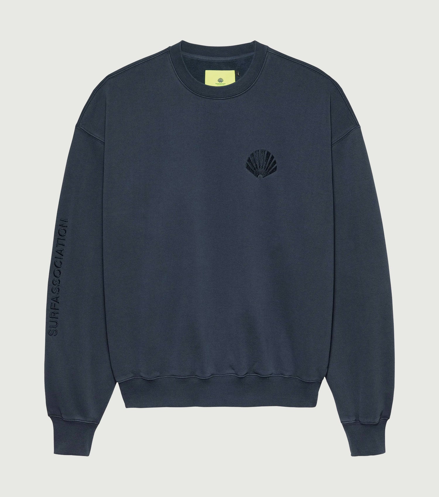 Logo CrewNeck Tonal/Navy Blazer - New Amsterdam Surf Association