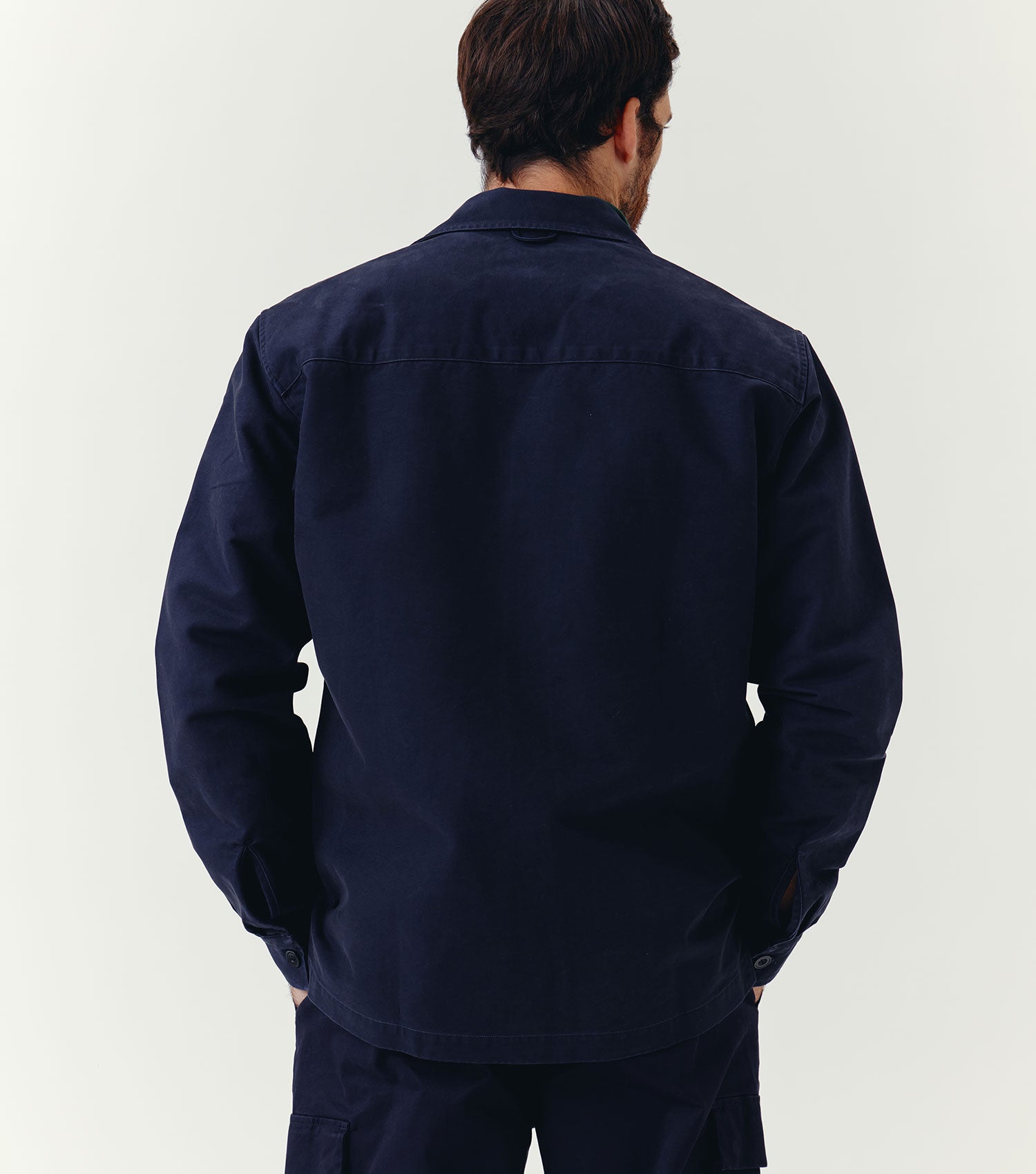 Twill 2 Pockets Overshirt Navy - Blaw x Koike