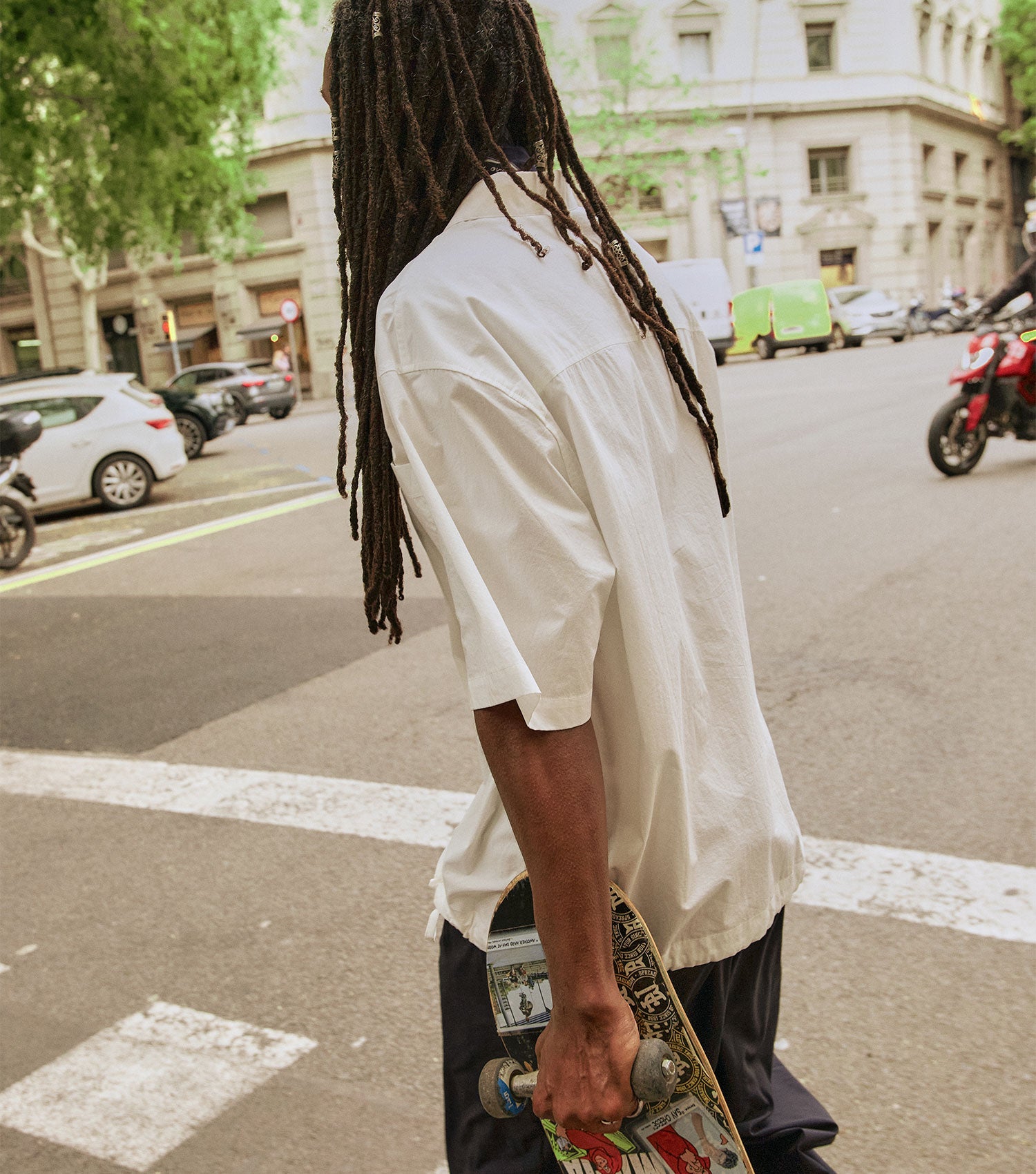 Poplin Cord Shirt White - BLAW
