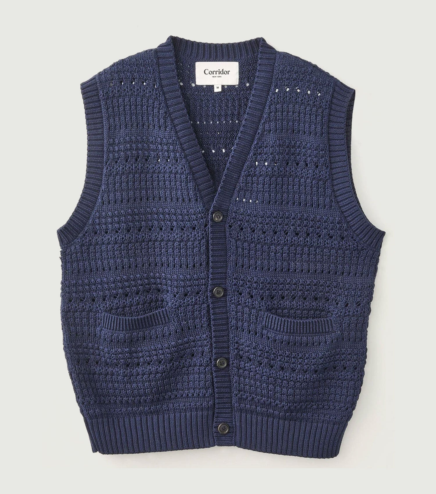 Cardigan Vest Navy – BLAW