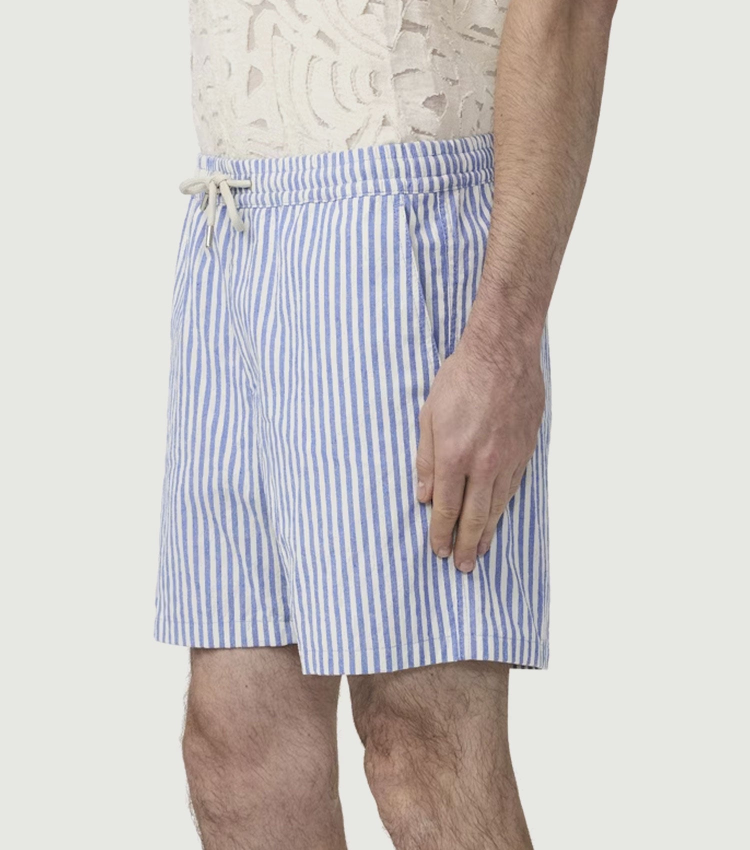 Gregor Drawstring Shorts Blue Stripe - NN.07