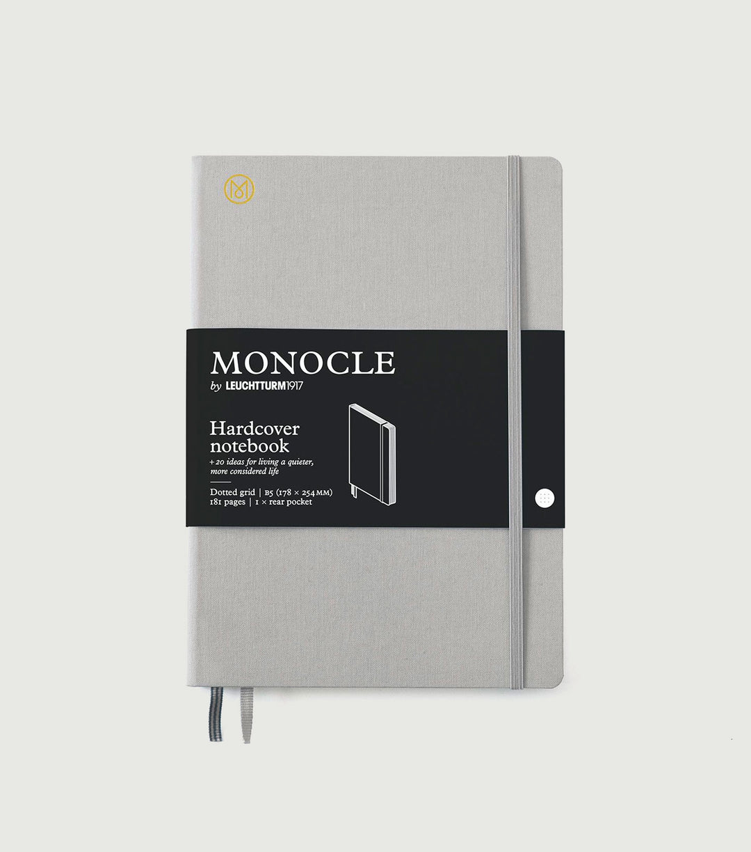 Notebook B5 Monocle, Hard Cover Light Grey - MONOCLE by Leuchtturm1917