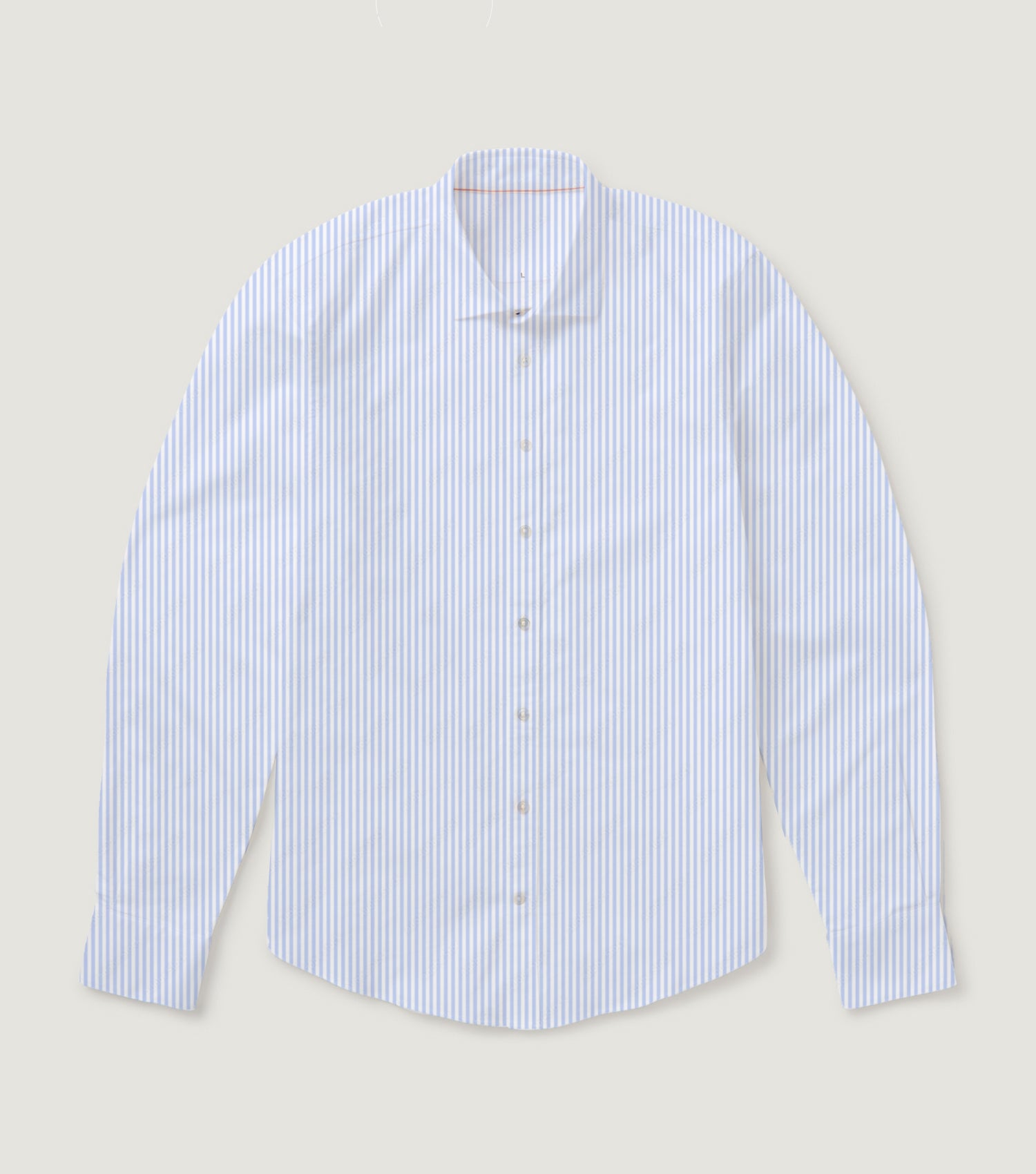Oxford Button Down Striped Shirt Light Blue - BLAW