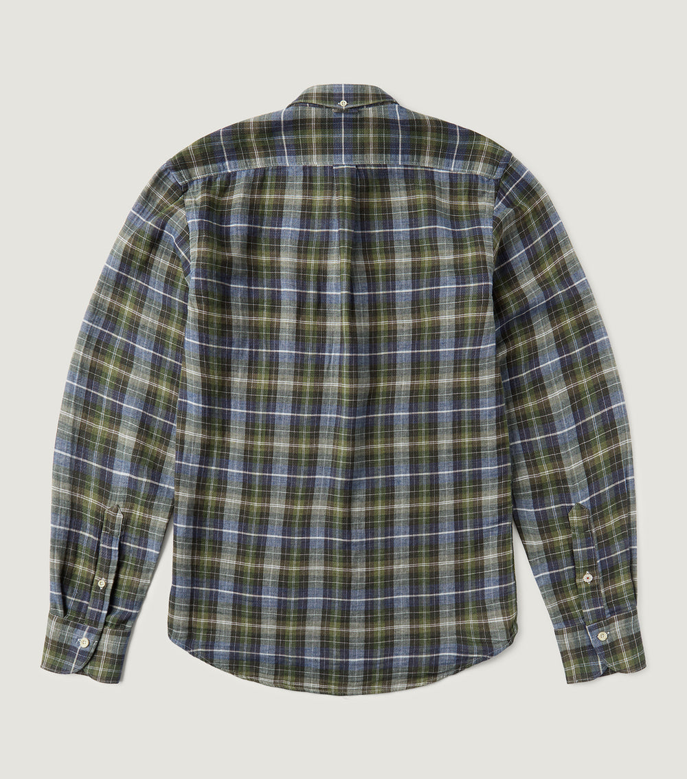 Checked Double Faced Shirt Green - Koike