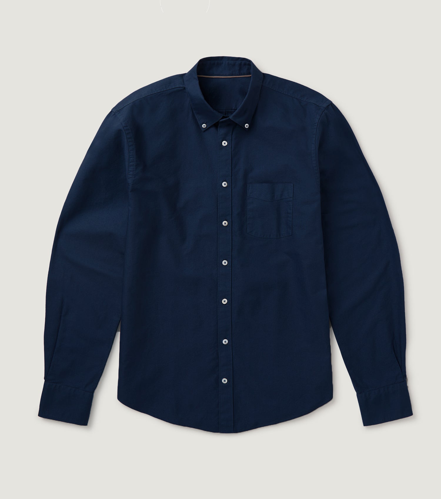 Oxford Button Down Shirt Navy - BLAW