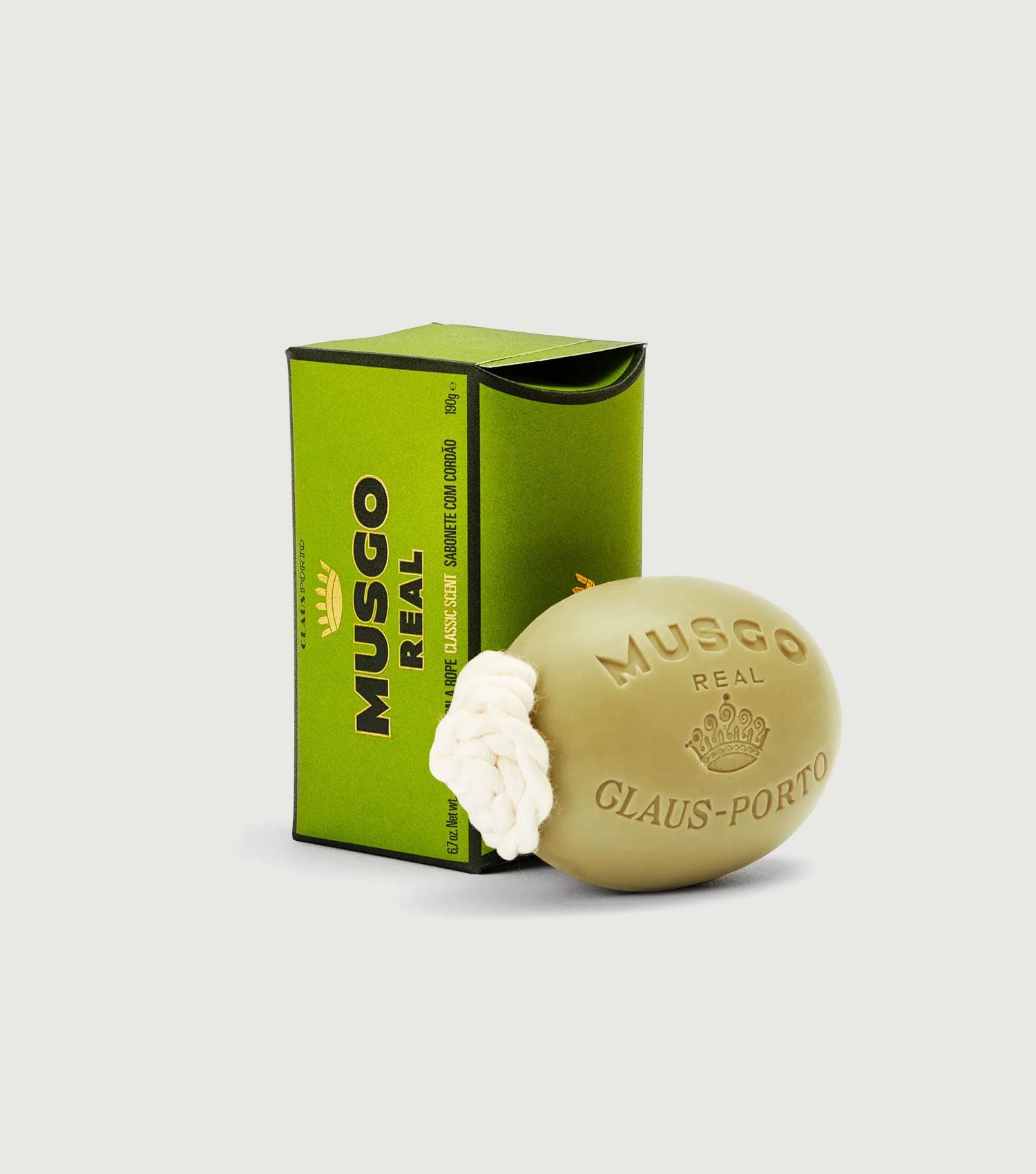Soap on a Rope  Classic Scent - Musgo Real