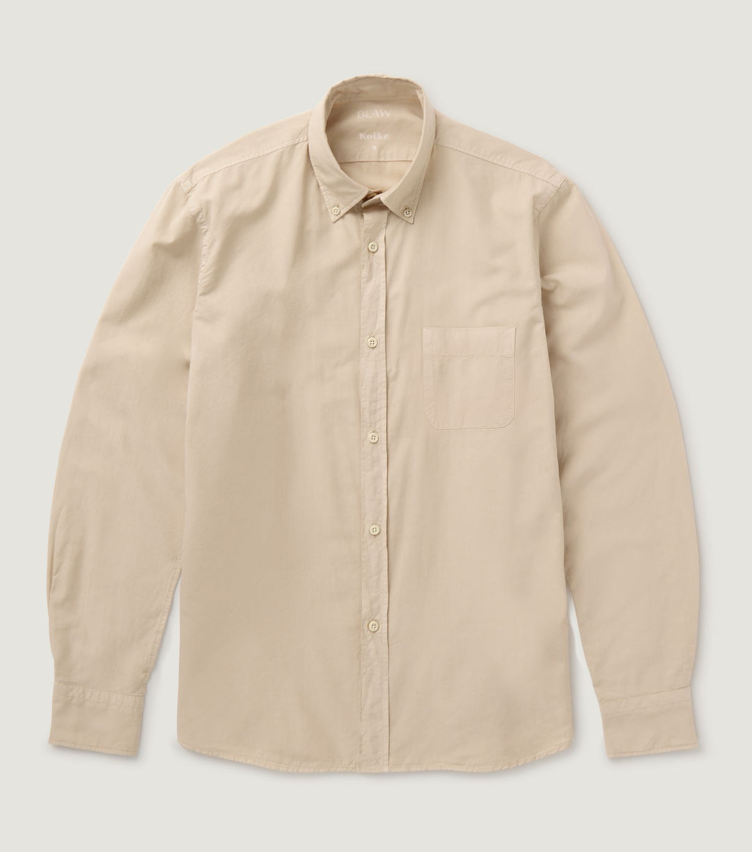 Button Down Collar Tencel Shirt Beige - Blaw x Koike