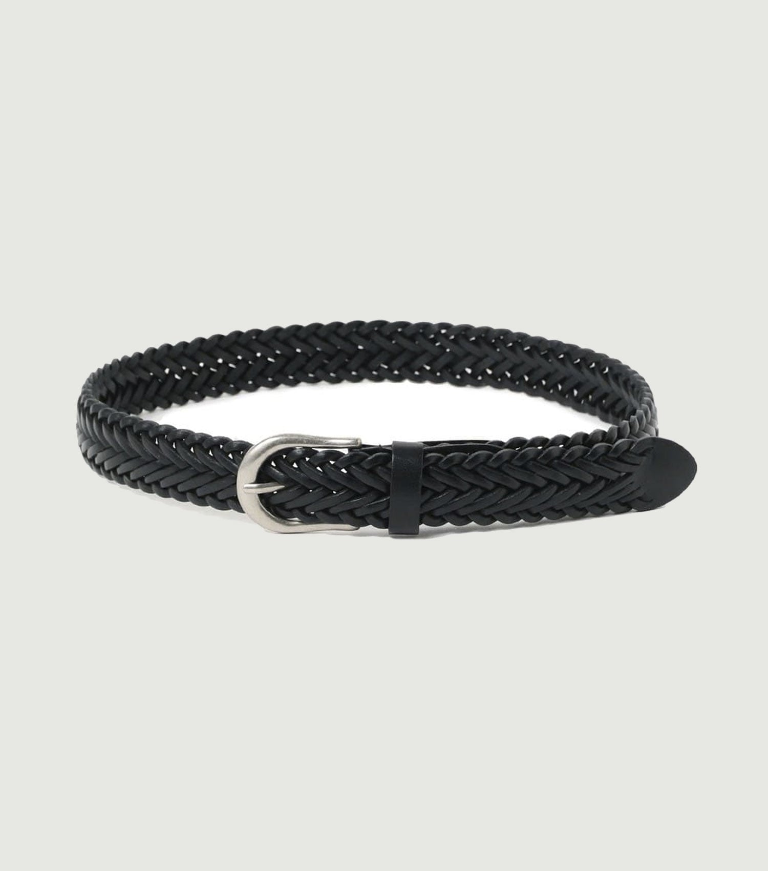 Leather Mesh Belt Black - Beams Plus