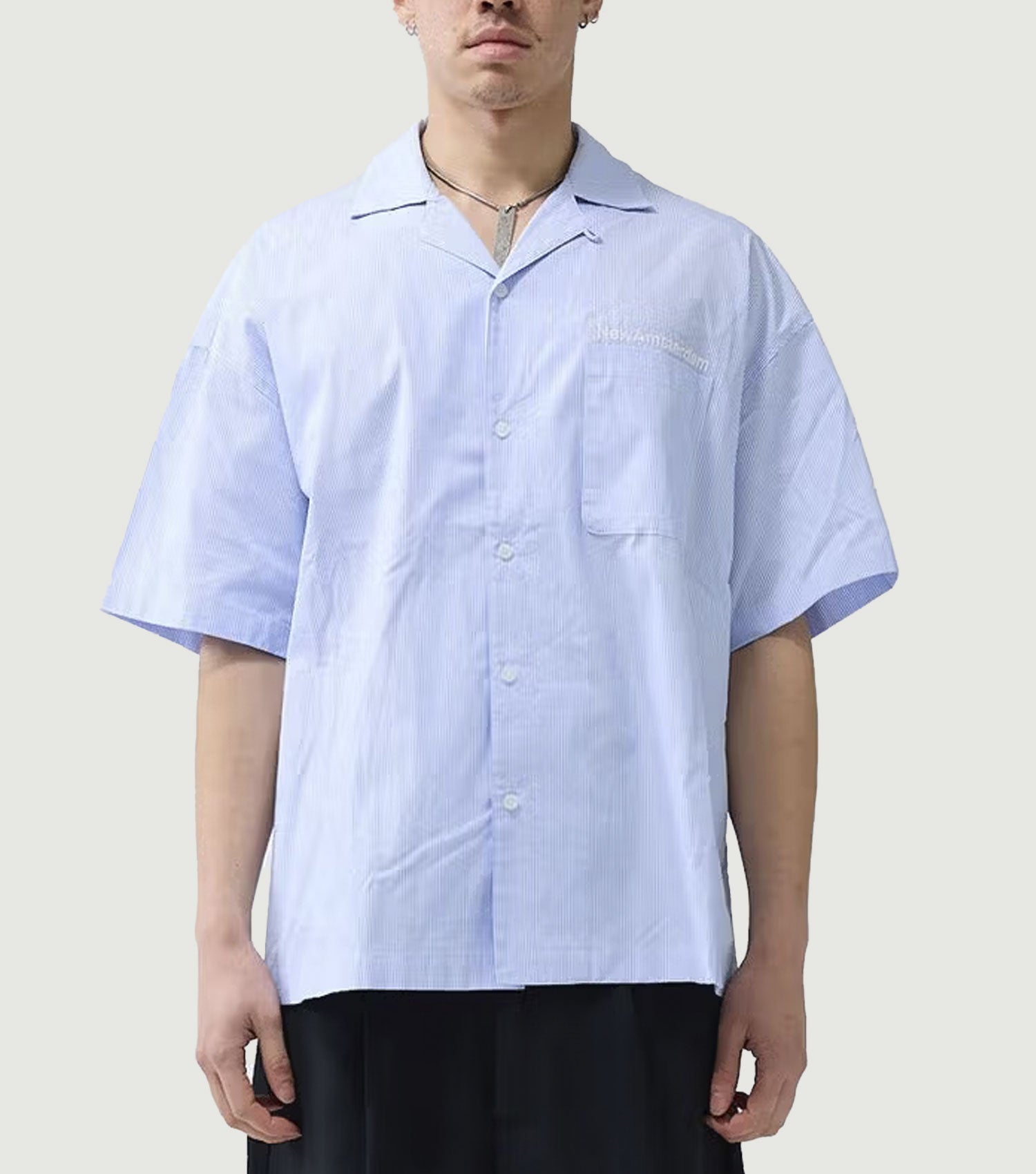 Wijk Shirt White / Blue Stripes - New Amsterdam Surf Association