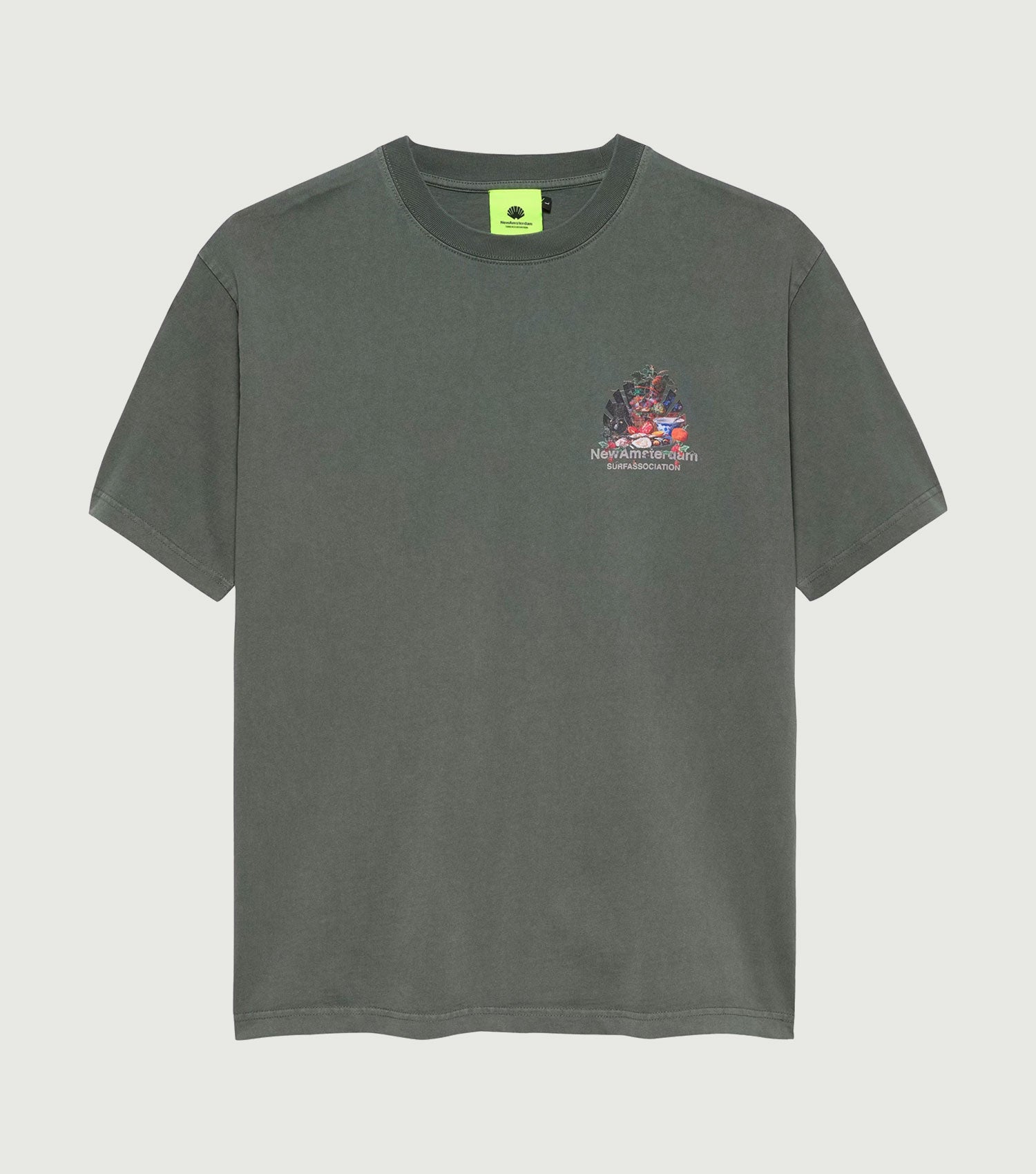 Buffet Tee Shark Green - New Amsterdam Surf Association