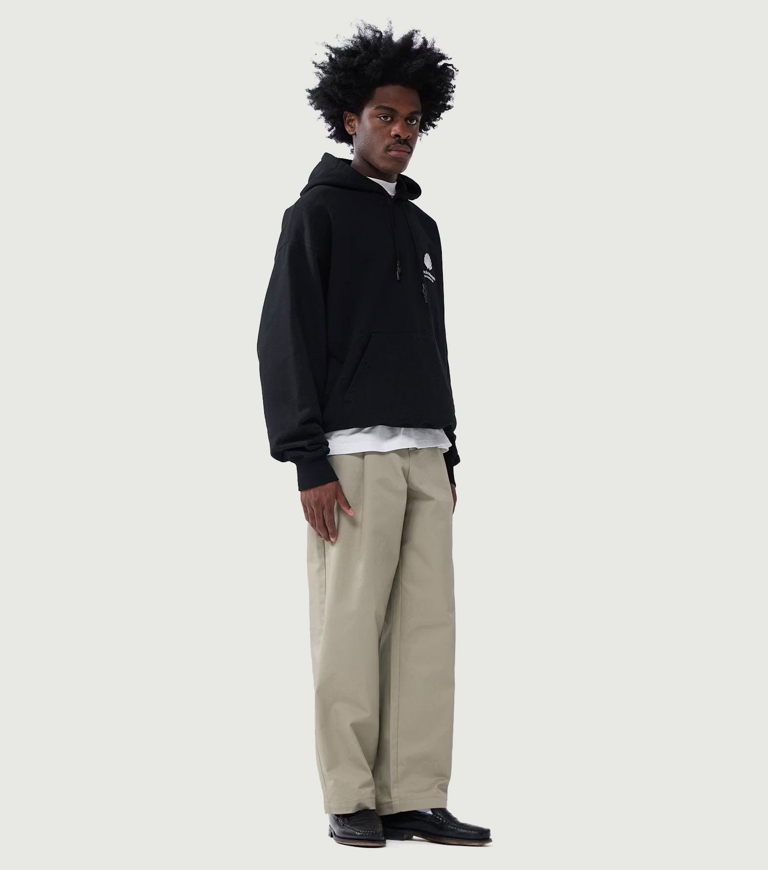 Logo Hoodie Black White - New Amsterdam Surf Association