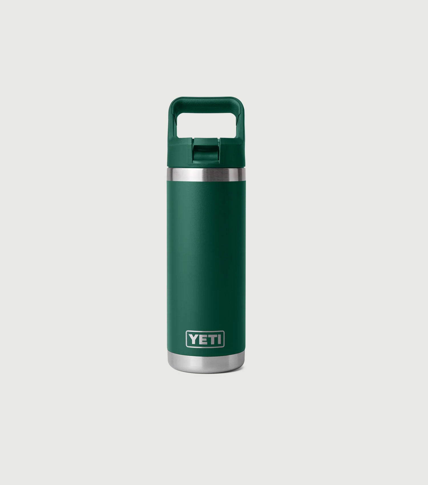 Rambler 18 Oz Straw Bottle Black Forest Green - Yeti