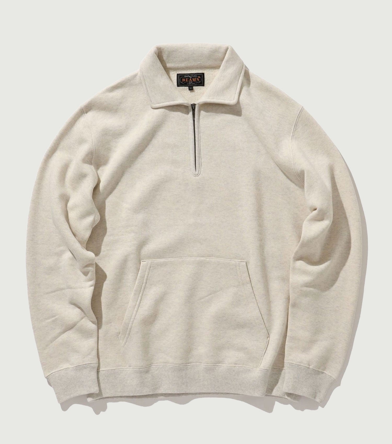 Sweat Half Zip Oatmeal - Beams Plus