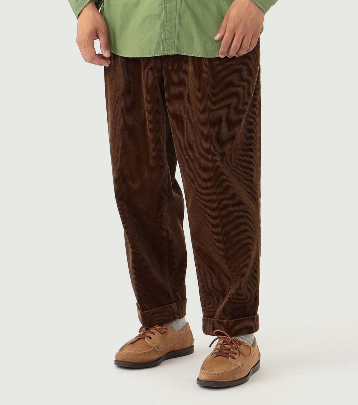 2 Pleats Tapered Corduroy - Beams Plus