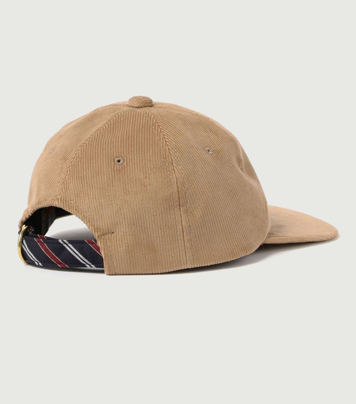 6 Panel Regimental Strap Corduroy Beige - Beams Plus