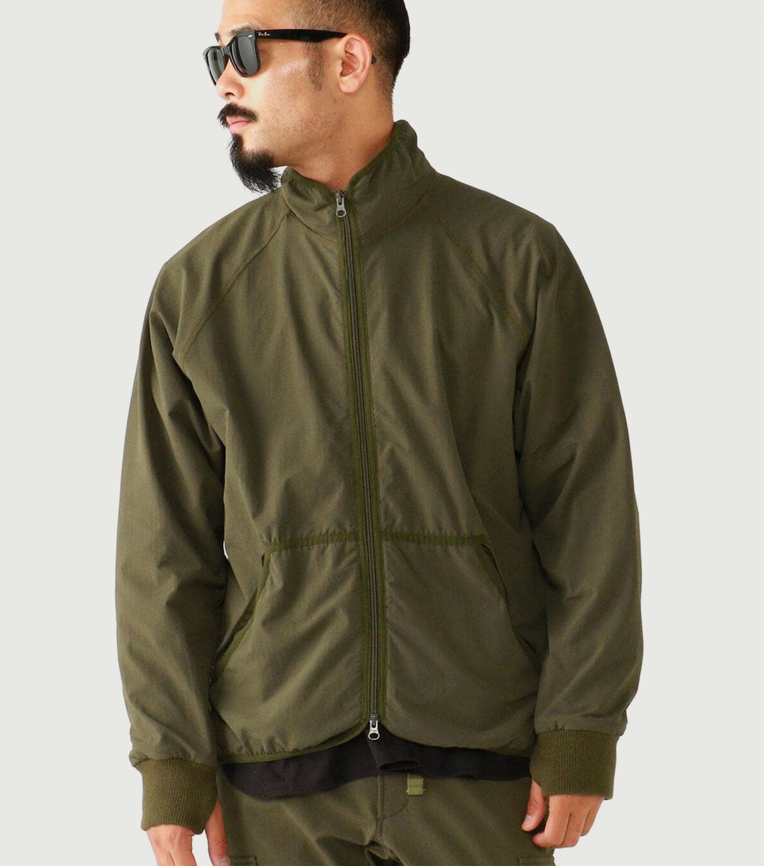 Mil Liner Jersey Back Fleece Olive - Beams Plus