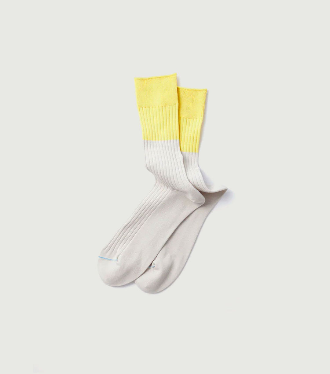 Bicolor Formal Socks L.Yellow/L.Grey - Rototo
