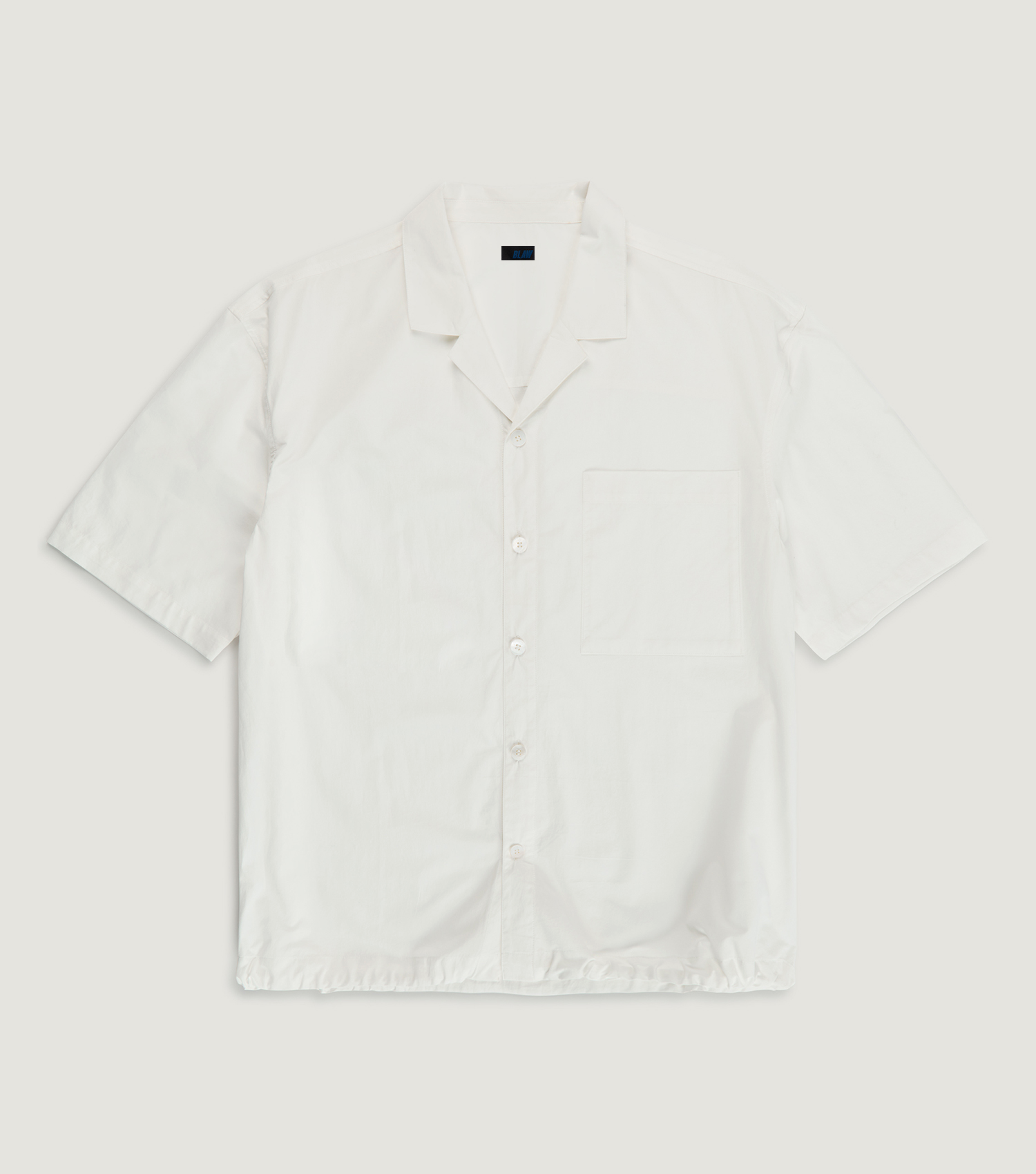 Poplin Cord Shirt White - BLAW