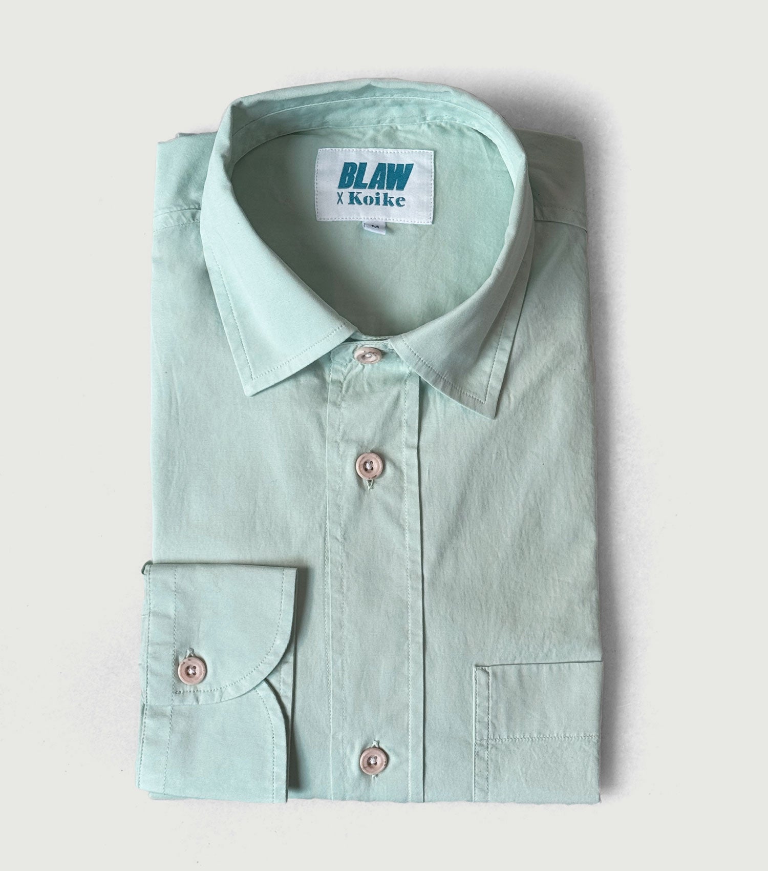 Relaxed Fit Pocket Poplin Shirt Sage - Blaw x Koike
