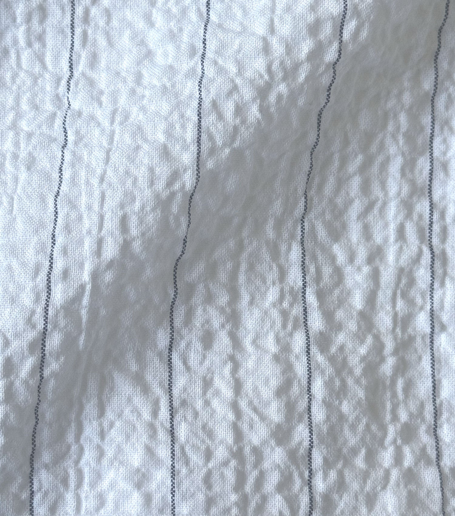 Seersucker Big Stripes 1 Pocket Shirt White - Blaw x Koike