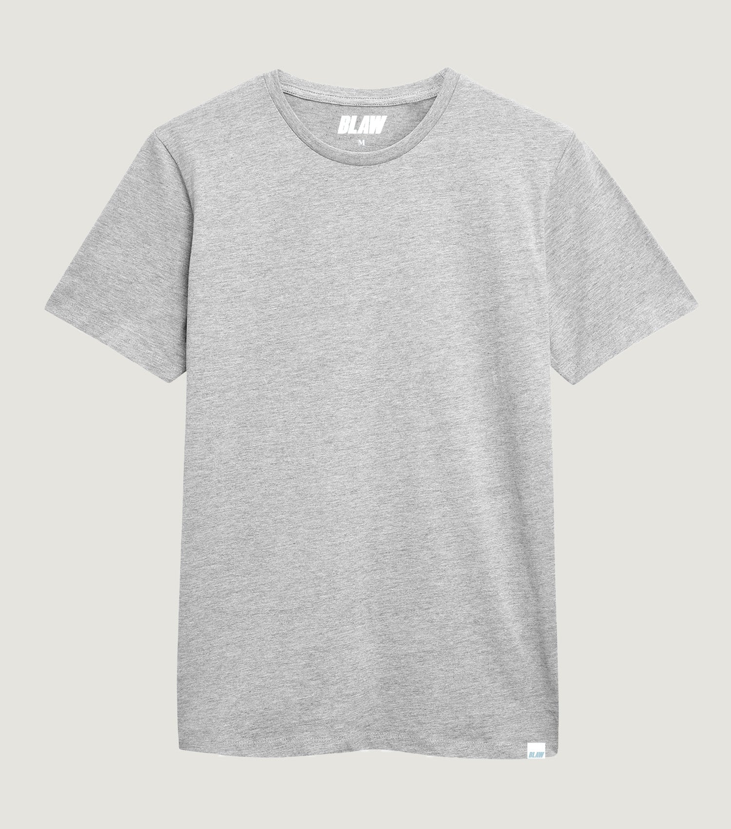 Basic Round Neck Pima Cotton T-shirt Grey - BLAW