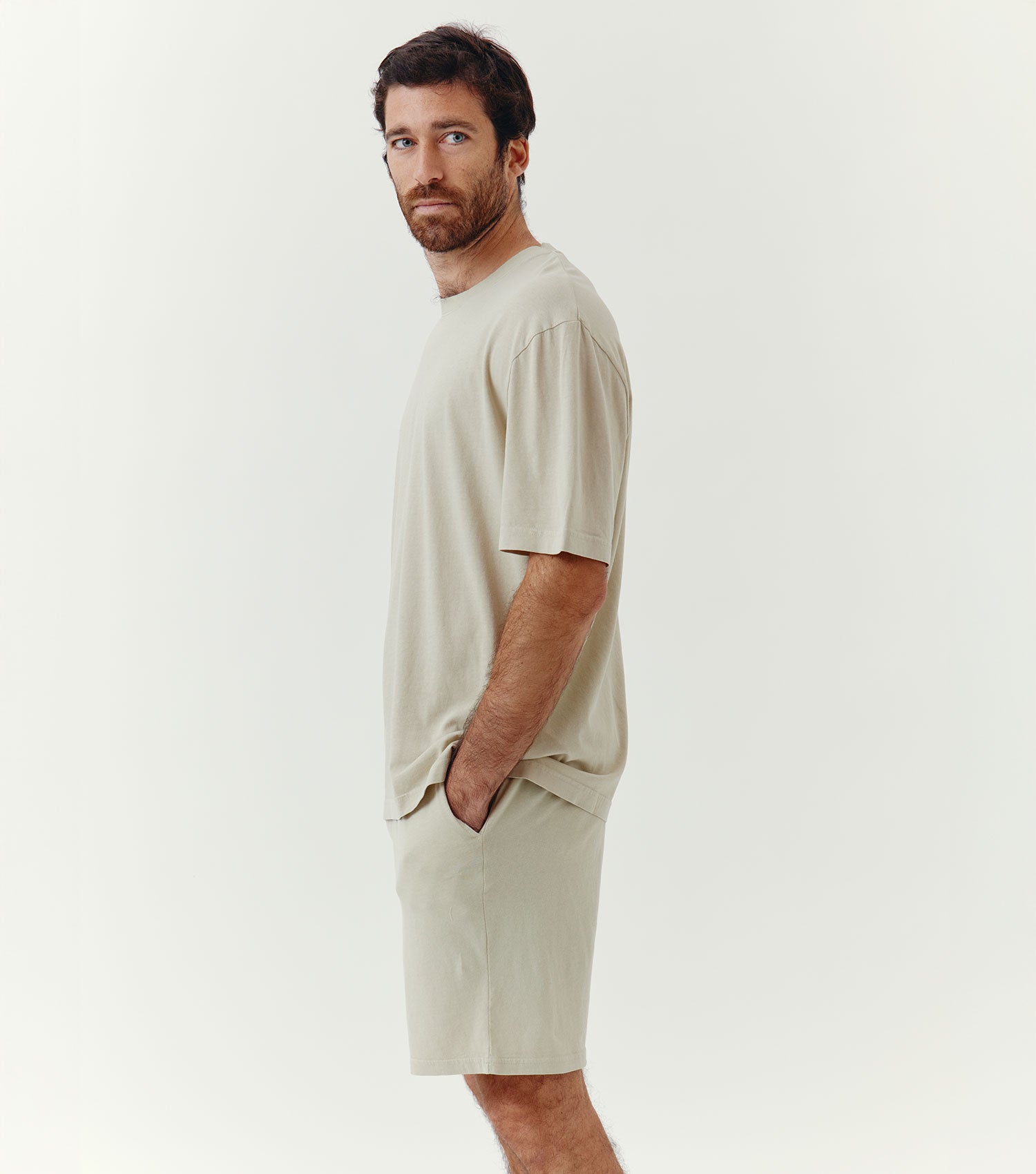 Cotton Jogger Short Stone - BLAW