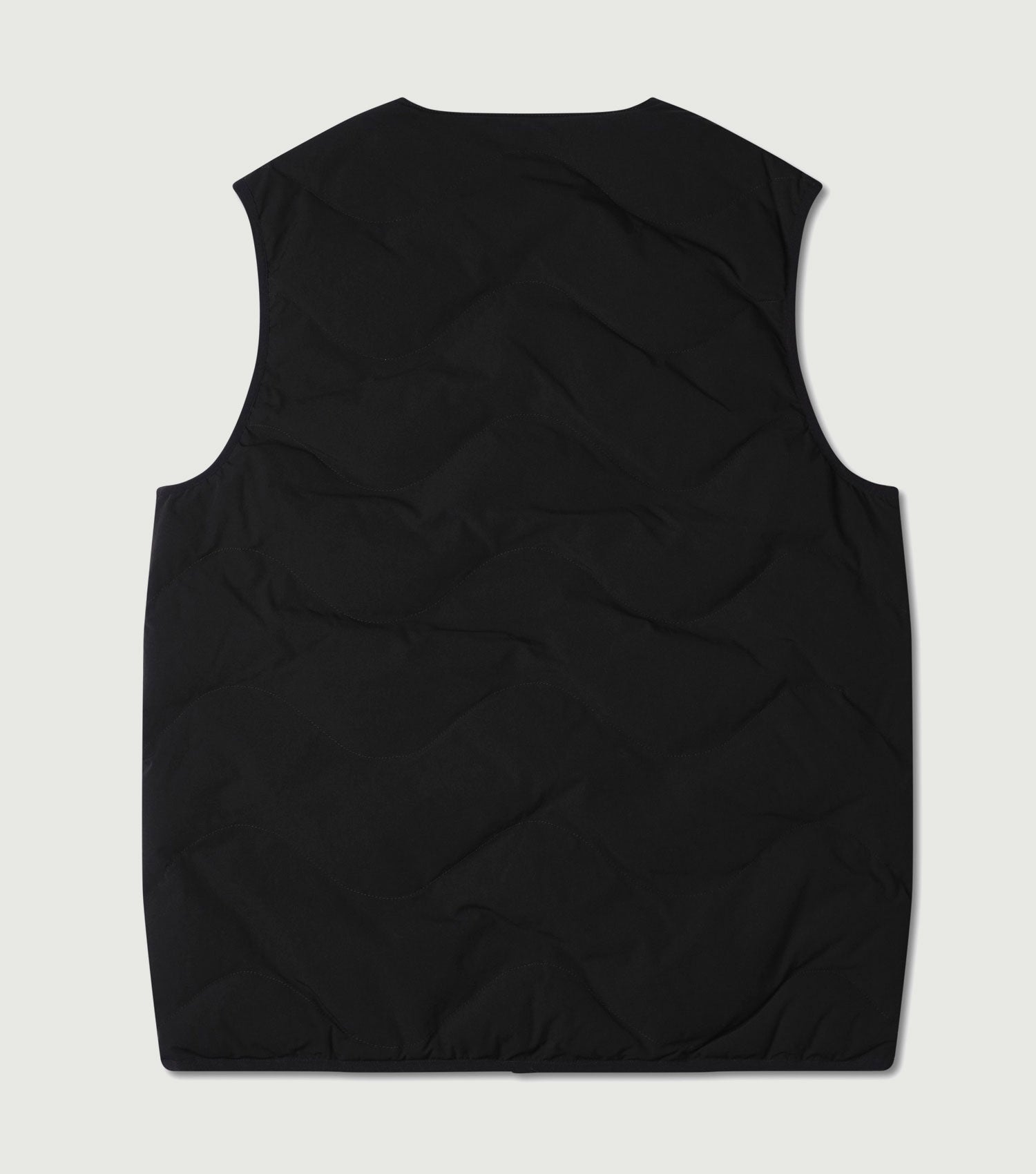Black Waves Quilted Performance Stretch Fabric Gilet - Purple Mountain