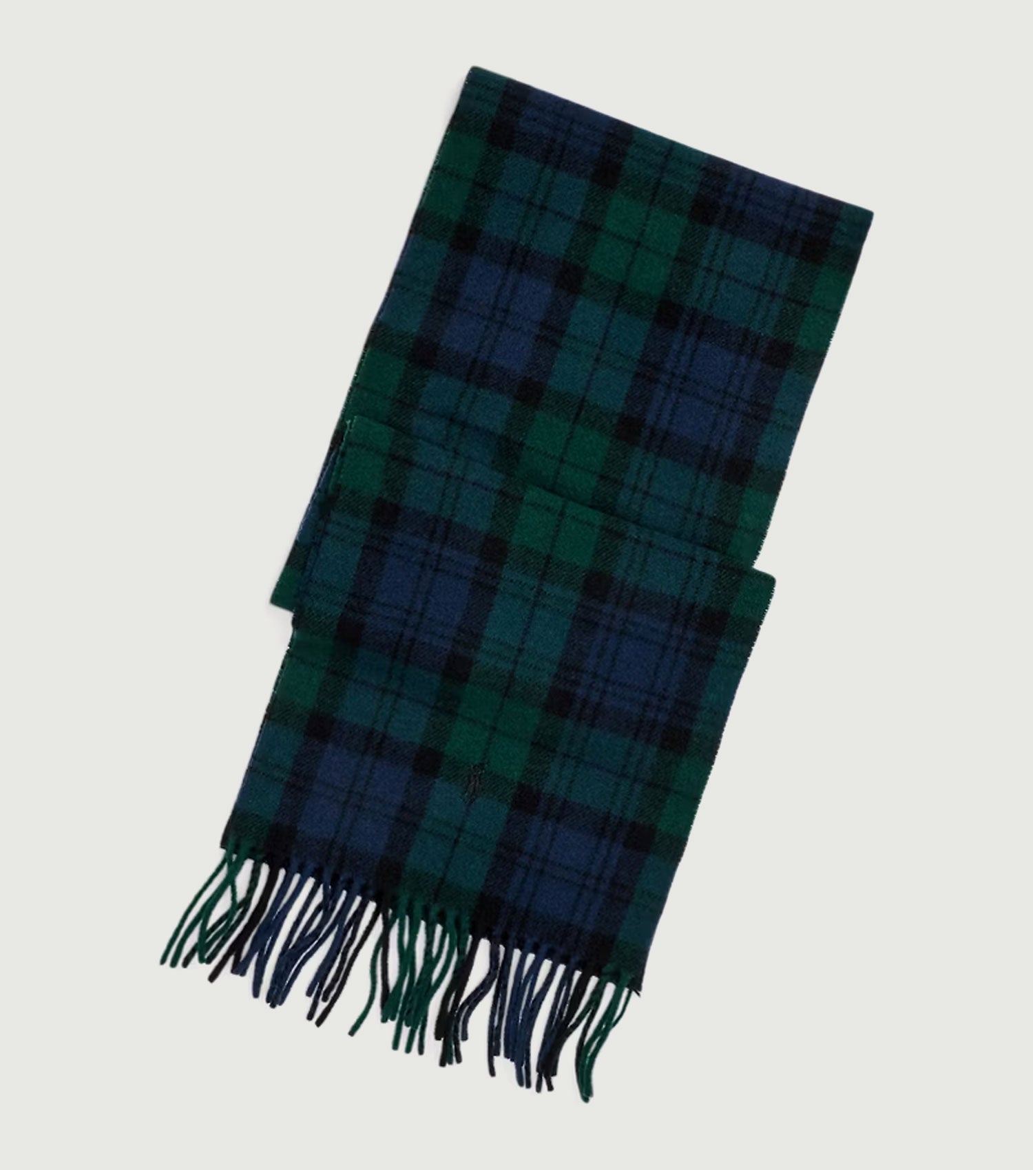 Tartan Fringe Wool Scarf Blackwatch - Ralph Lauren
