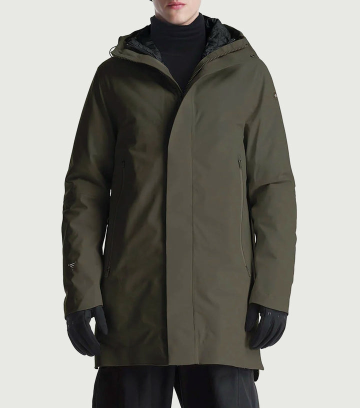 Qm434 Liner Parka Coffe Green - Krakatau