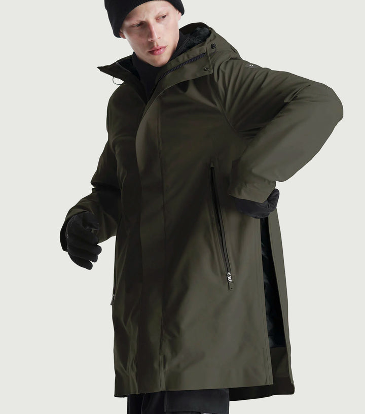 Qm434 Liner Parka Coffe Green - Krakatau