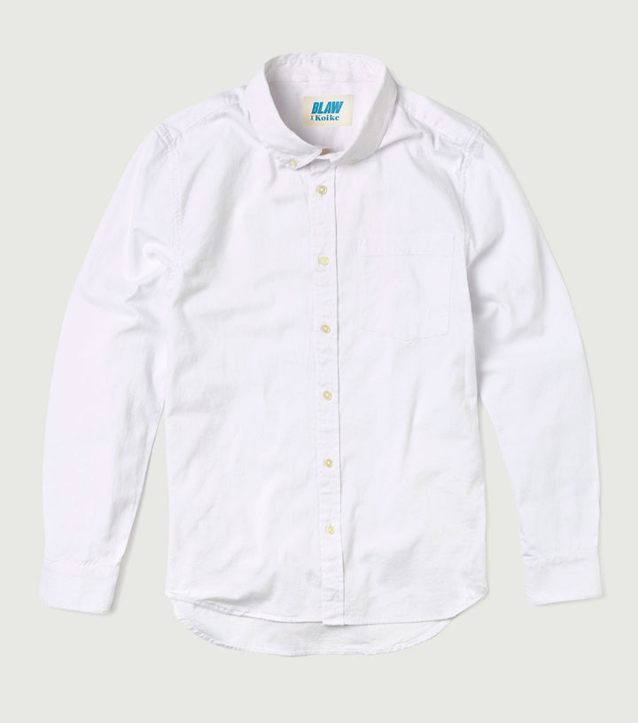 Poplin Button Down Shirt White