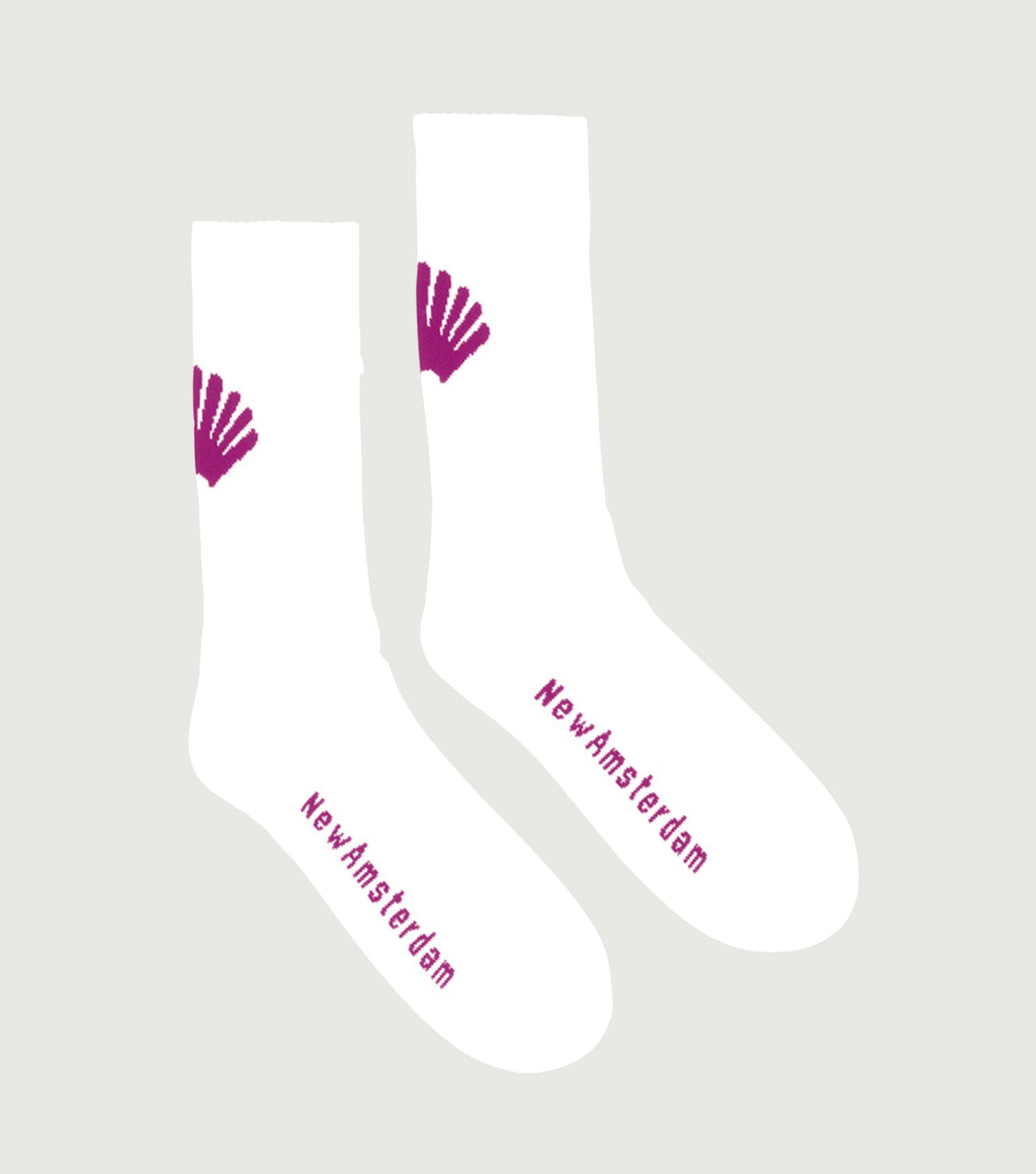 Logo Socks White / Purple - New Amsterdam Surf Association