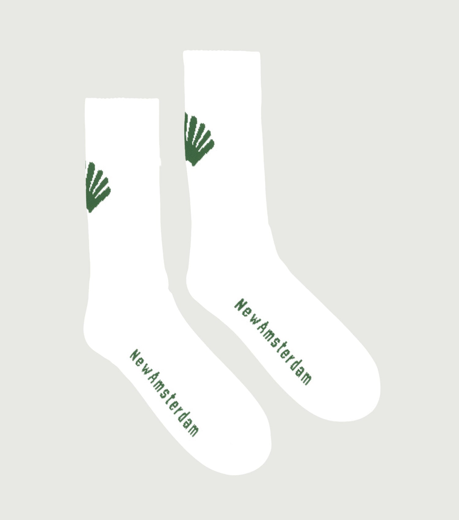 Logo Socks White / Stage Green - New Amsterdam Surf Association