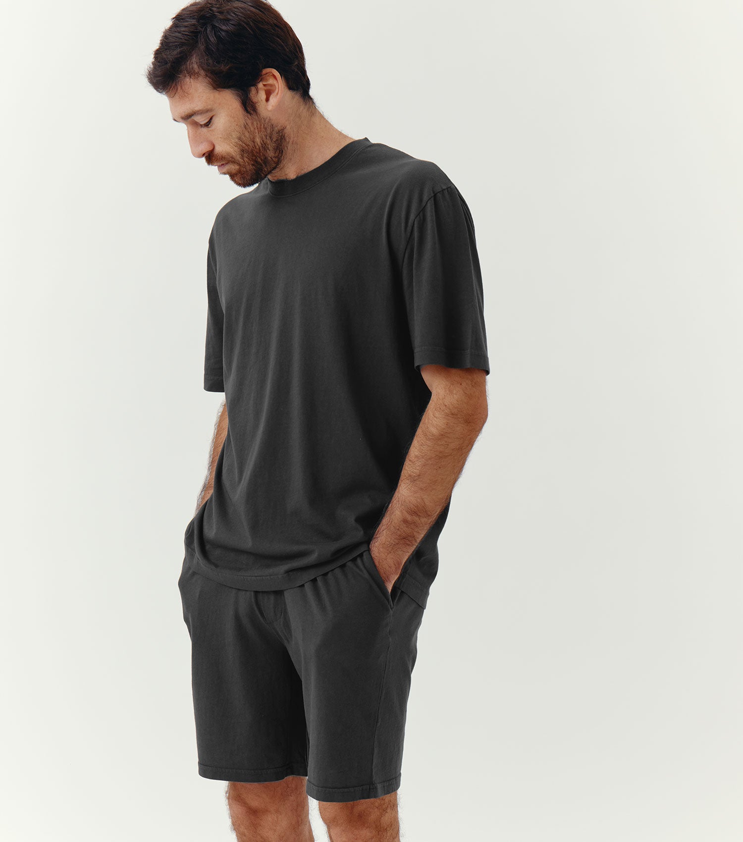 Cotton Jogger Short Charcoal - BLAW