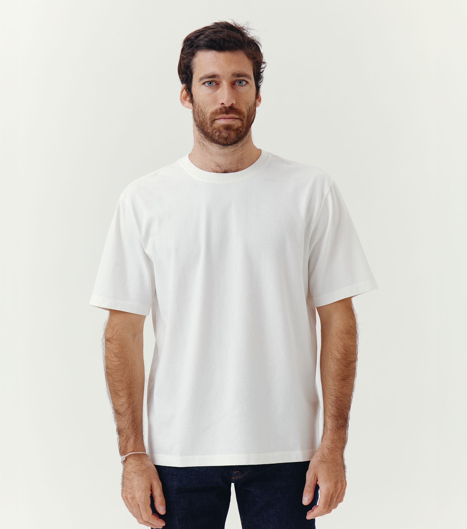 Organic Cotton Heavy T-shirt Ecru - BLAW