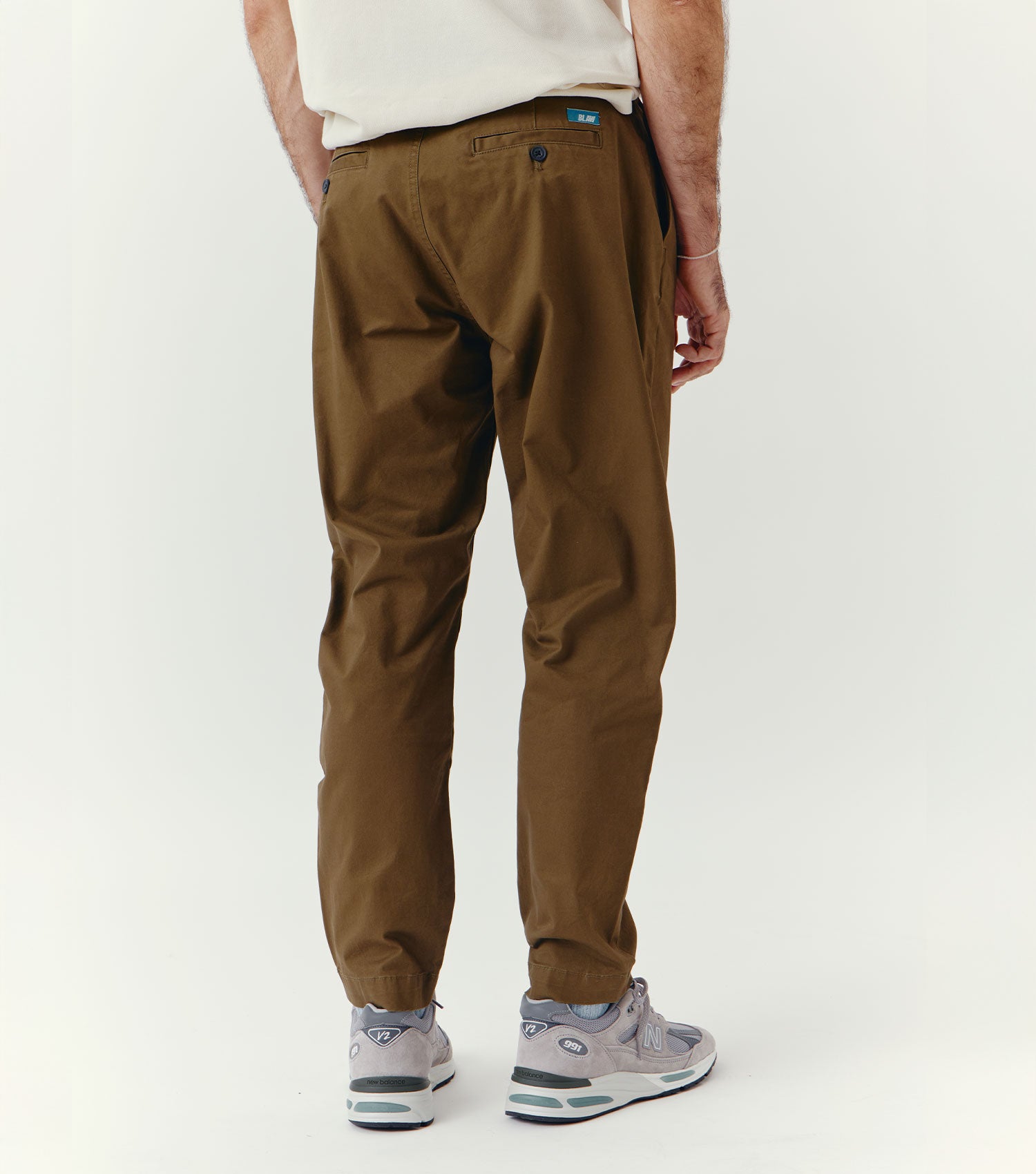 Chino Pleated 2/60 Pant Beige - BLAW