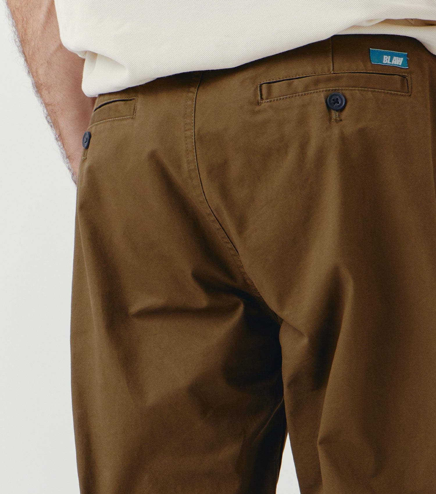 Chino Pleated 2/60 Pant Beige - BLAW