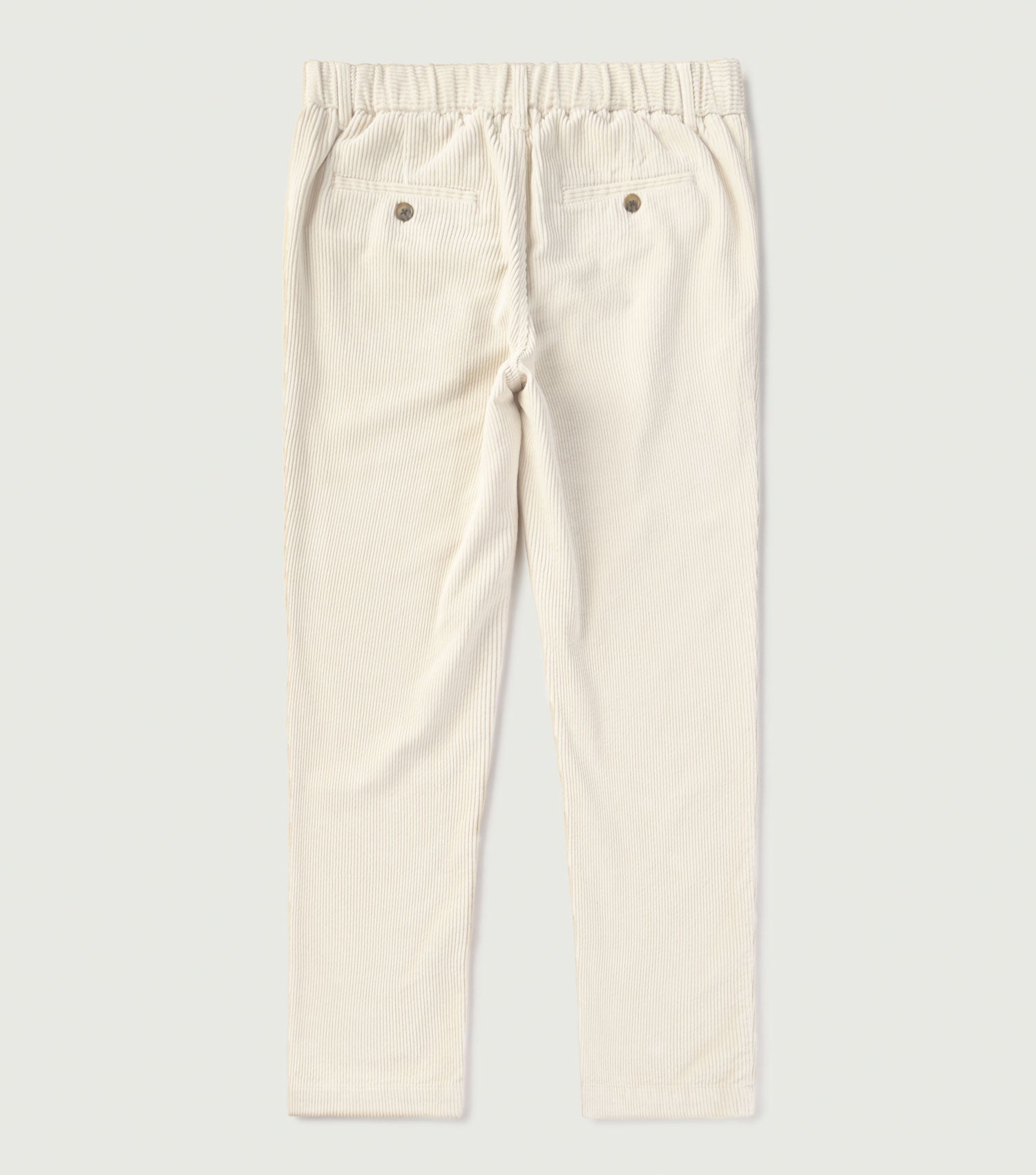 Corduroy Carrot Pleated Pants Ecru - BLAW