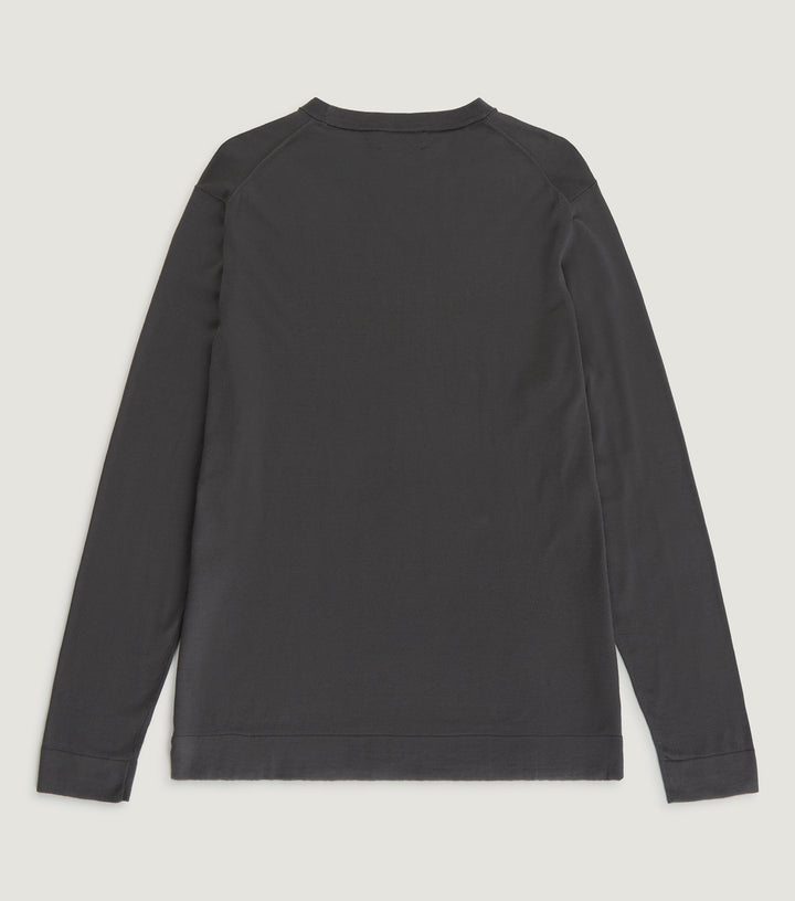 Organic Cotton Long Sleeve Sweater Charcoal - BLAW
