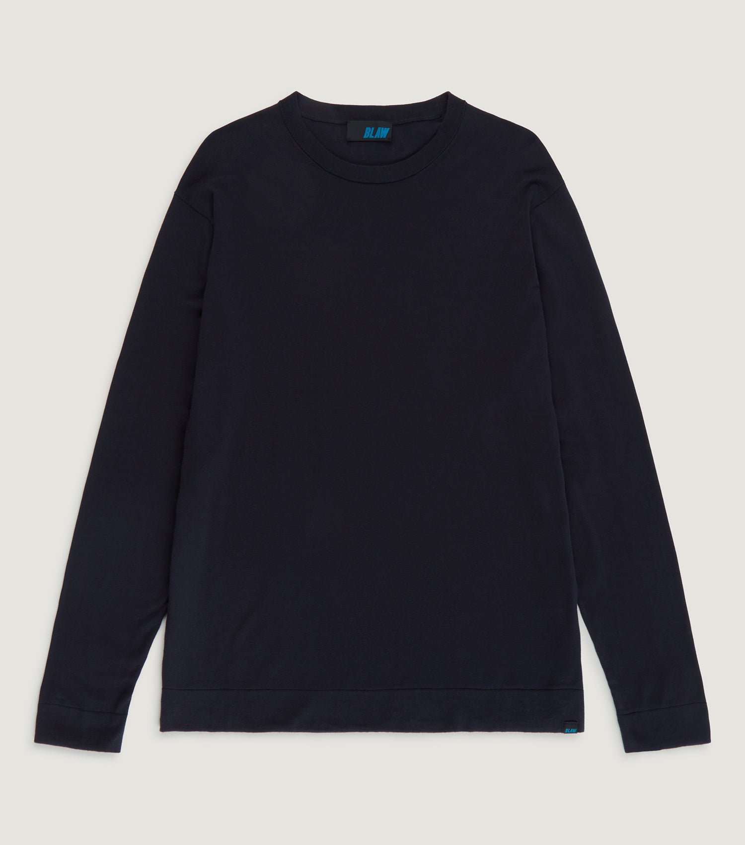 Organic Cotton Long Sleeve Sweater Navy - BLAW