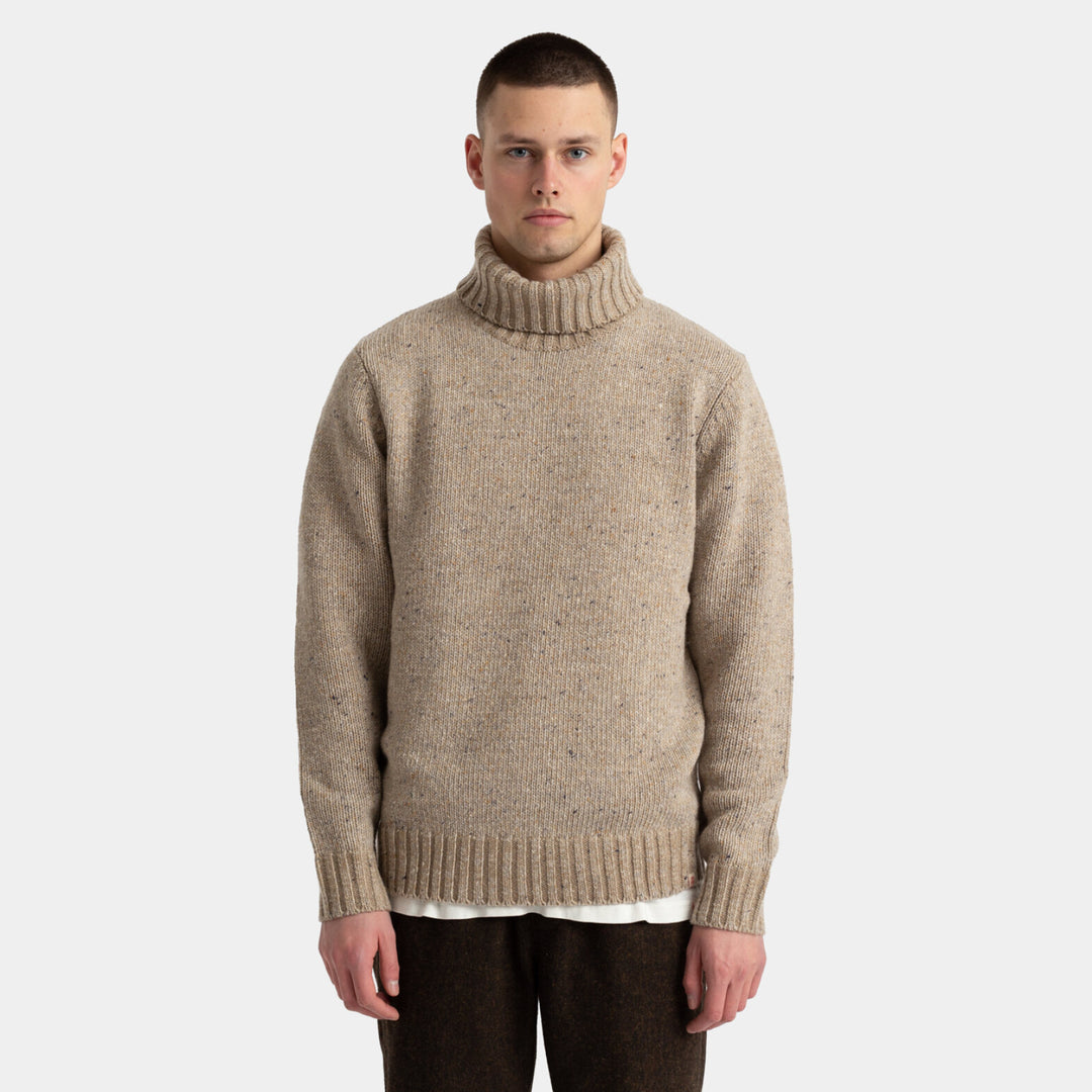High-Neck Knit Sweather Off White - RVLT