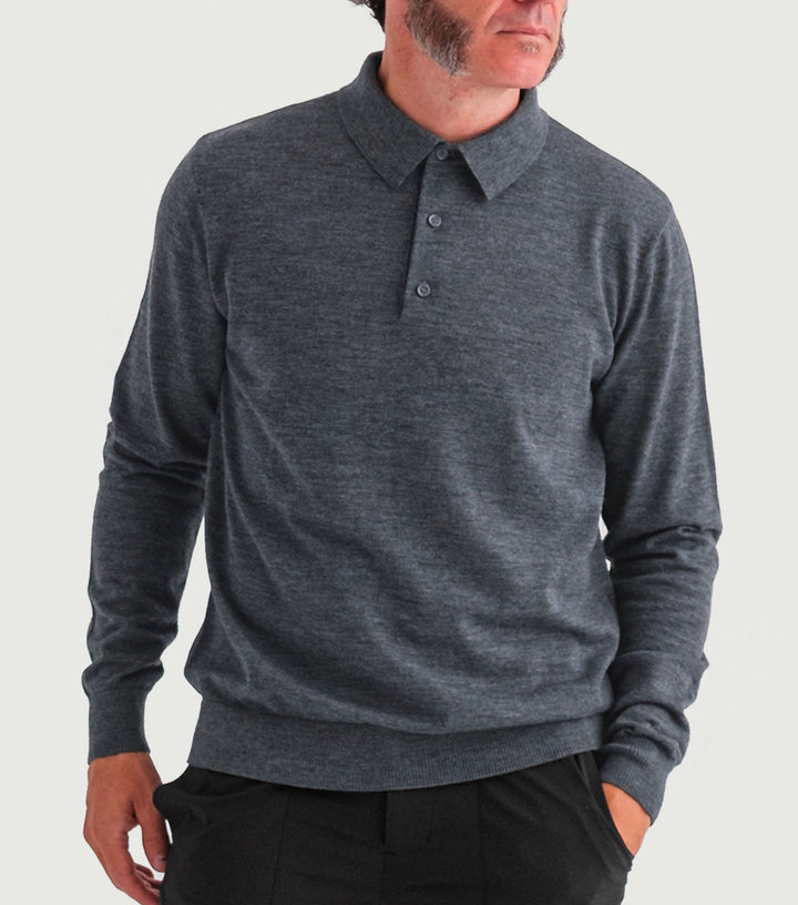 Polo Long Sleeve Grey - Silenciosa