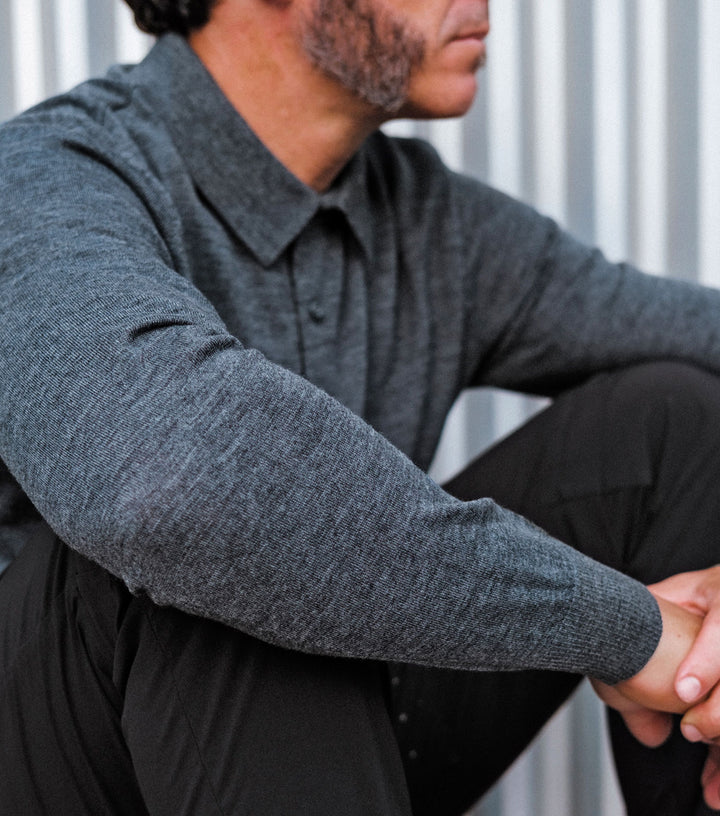 Polo Long Sleeve Grey - Silenciosa