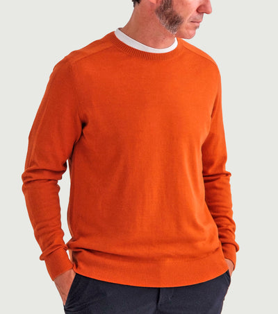 Round collar Jumper Orange - Silenciosa