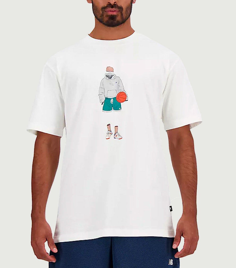 Athletics Basketball T-Shirt White - New Balance