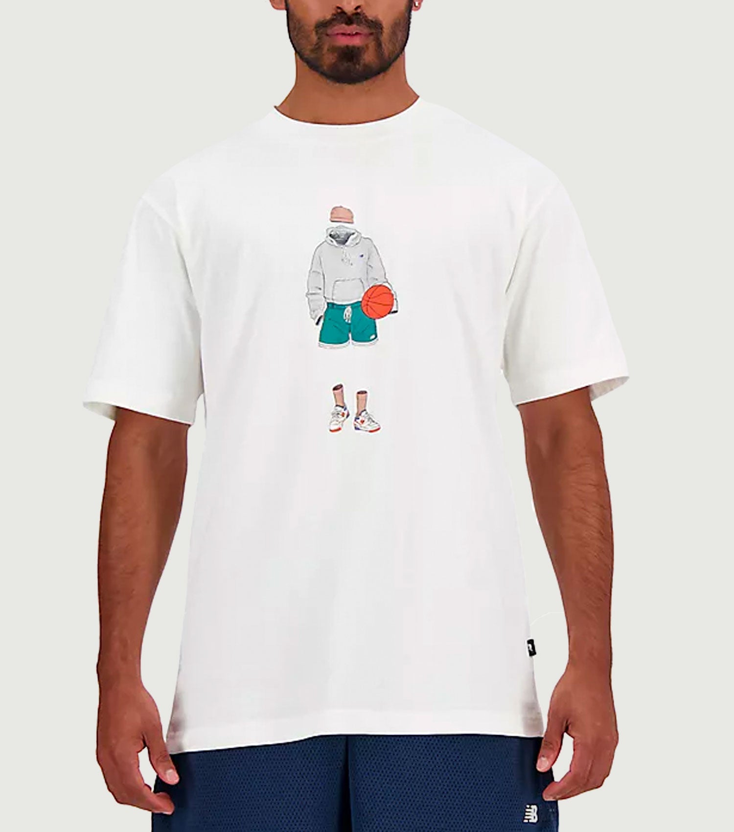 Athletics Basketball T-Shirt White - New Balance