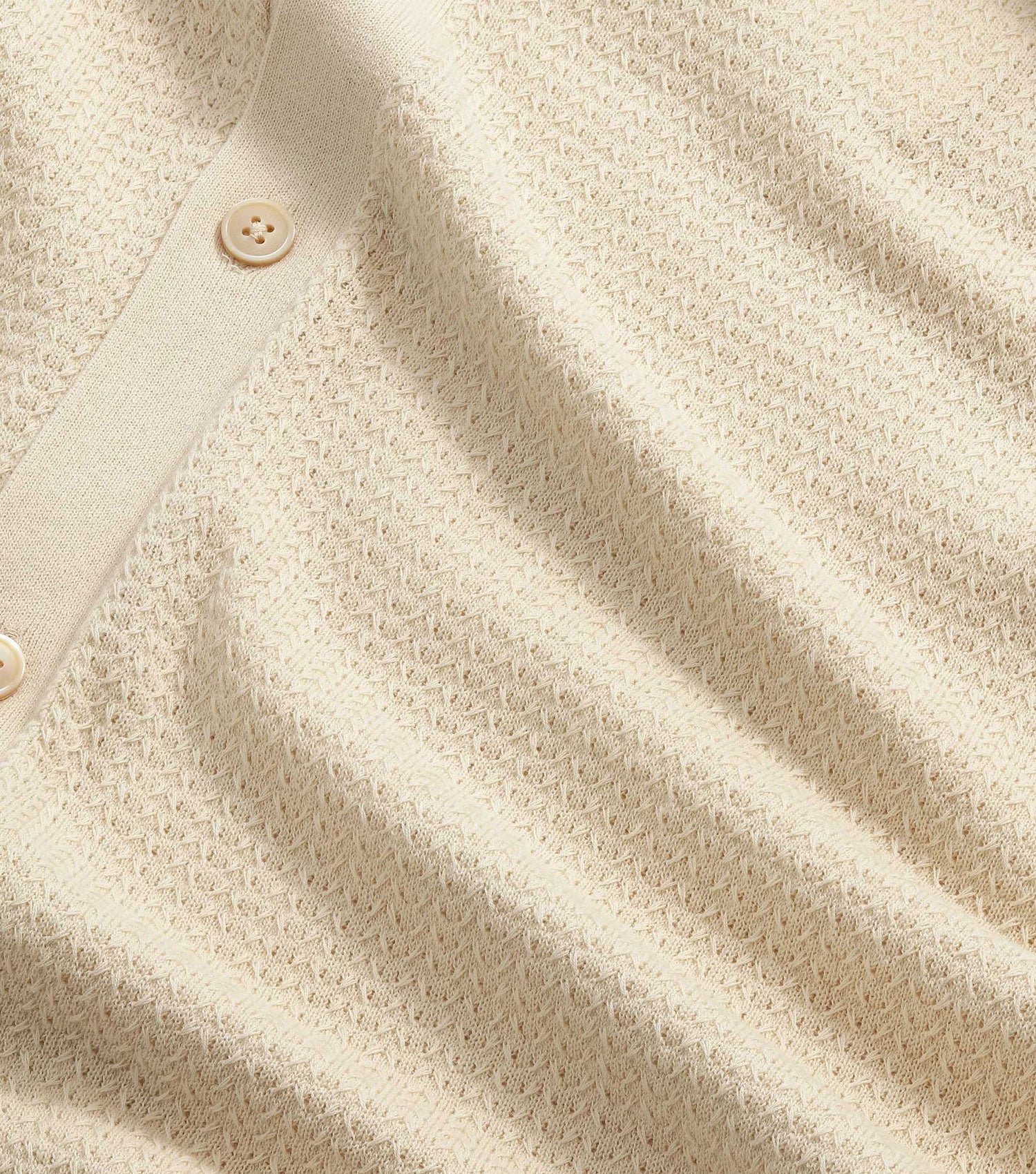 Nalo Textured Stitch Polo Ivory - NN.07