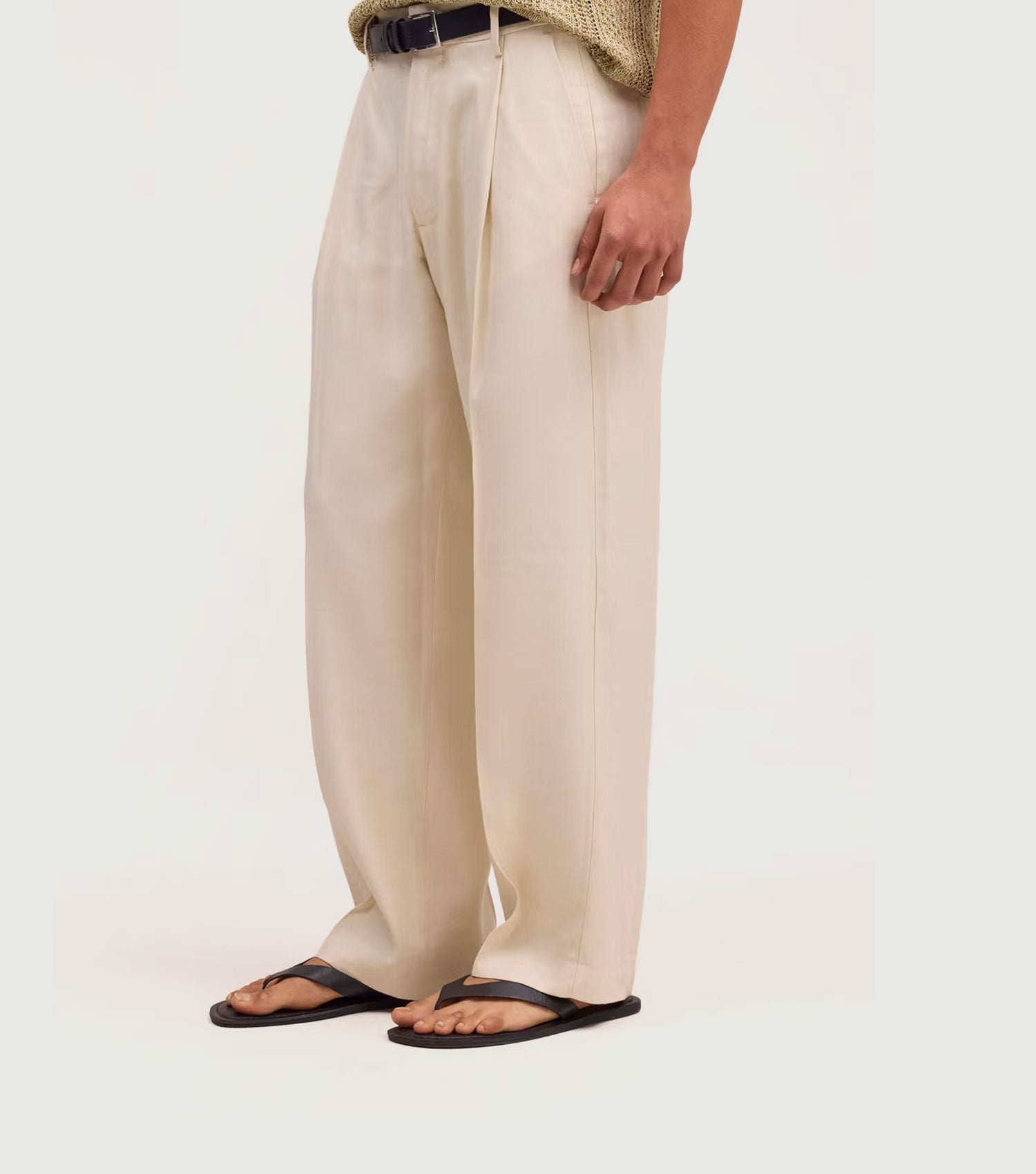 Kay Relaxed fit linen blend Trouser Ivory - NN.07