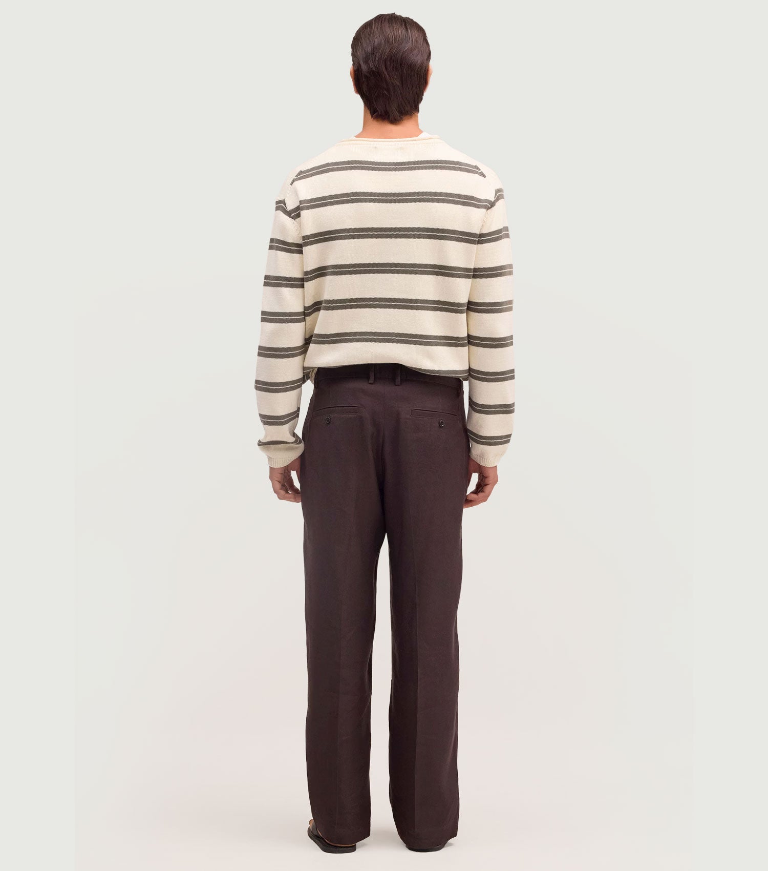 Kay Relaxed fit linen blend Trouser Deep Truffle - NN.07